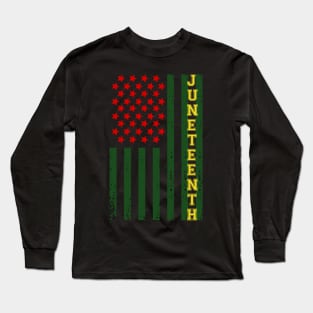 Juneteenth Flag Long Sleeve T-Shirt